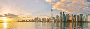 Cityscape of Lake Ontario and Toronto skyline